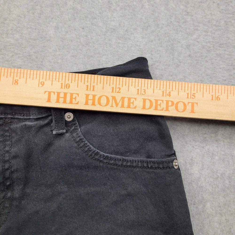 Levi's 550 Cut Off Shorts Womens Size 6 Small Black Denim‎ Frayed Hem Stretch